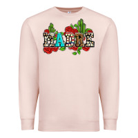 Pale Pink madre with roses and cactus Premium Sweatshirt - AdoDesignShop