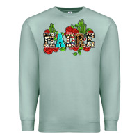 Seafoam madre with roses and cactus Premium Sweatshirt - AdoDesignShop