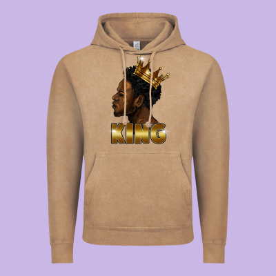 Black King Vintage Hoodie Designed By Fadigitalartstudio