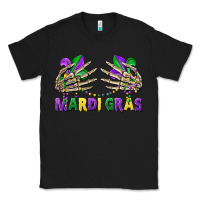 Black mardi gras skeleton hands Classic Tee - CowGirlArtShop