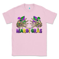 Bubblegum Pink mardi gras skeleton hands Classic Tee - CowGirlArtShop