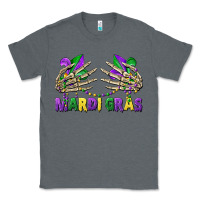 Charcoal Heather mardi gras skeleton hands Classic Tee - CowGirlArtShop