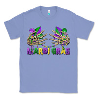 Colony Blue mardi gras skeleton hands Classic Tee - CowGirlArtShop