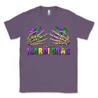Lavender mardi gras skeleton hands Classic Tee - CowGirlArtShop