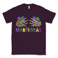 Plum mardi gras skeleton hands Classic Tee - CowGirlArtShop