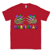 Red mardi gras skeleton hands Classic Tee - CowGirlArtShop