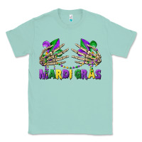 Seafoam mardi gras skeleton hands Classic Tee - CowGirlArtShop