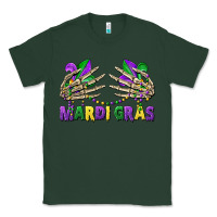 Sports Green mardi gras skeleton hands Classic Tee - CowGirlArtShop