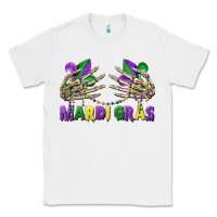 White mardi gras skeleton hands Classic Tee - CowGirlArtShop