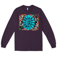 Plum cowhide and serape gemstone background Long Sleeve Tee - RanaPortraitStore