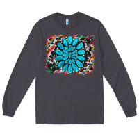 Smoke cowhide and serape gemstone background Long Sleeve Tee - RanaPortraitStore