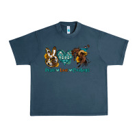 Midnight Navy peace love cowboys Urban Heavy Tee - OliviaCreatesArt
