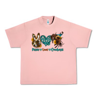 Salmon peace love cowboys Urban Heavy Tee - OliviaCreatesArt