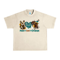 Sandshell peace love cowboys Urban Heavy Tee - OliviaCreatesArt