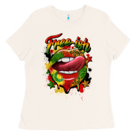 Bone free ish juneteenth lips Ladies Tee - CowGirlArtShop