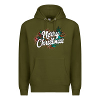 Army Green Merry Christmas Premium Hoodie - CowhideDigitalArt
