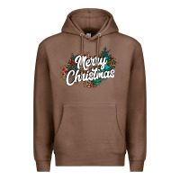 Chestnut Merry Christmas Premium Hoodie - CowhideDigitalArt