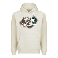 Oatmeal Heather Merry Christmas Premium Hoodie - CowhideDigitalArt