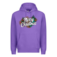 Purple Merry Christmas Premium Hoodie - CowhideDigitalArt