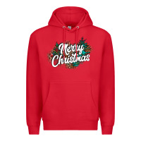 Red Merry Christmas Premium Hoodie - CowhideDigitalArt