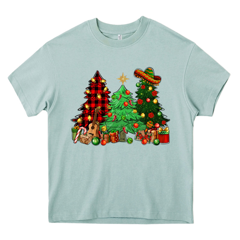 Mexican Christmas Trees Heavy Core Tee by NancyCooperArtShop | Teevron