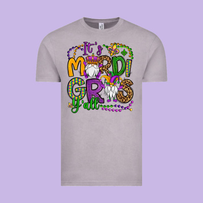 It's Mardi Gras Y'all Gnomes Vintage Tee Designed By Oliviacreatesart