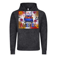 Fourth Of July America Truck Vintage Hoodie | Teevron