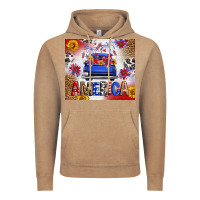 Vintage Coffee Fourth Of July America Truck Vintage Hoodie - FaDigitalArtStudio