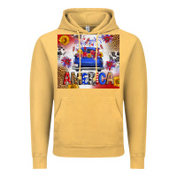 Vintage Mustard Fourth Of July America Truck Vintage Hoodie - FaDigitalArtStudio