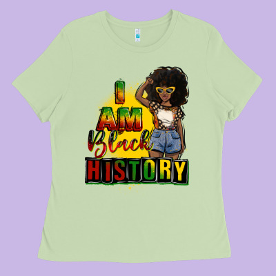 I Am Black History Juneteenth Ladies Tee Designed By Cowgirlartshop