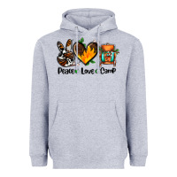 Heather Grey peace love camp ado Heavyweight Hoodie - AdoDesignShop