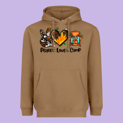 Peace Love Camp Ado Heavyweight Hoodie Designed By Adodesignshop