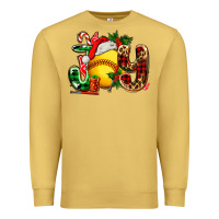 Antique Gold joy with softball Premium Sweatshirt - AdoDesignShop