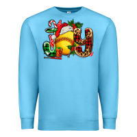 Ocean Blue joy with softball Premium Sweatshirt - AdoDesignShop