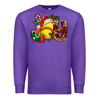 Purple joy with softball Premium Sweatshirt - AdoDesignShop