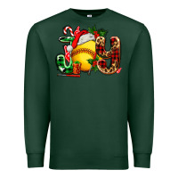 Sports Green joy with softball Premium Sweatshirt - AdoDesignShop