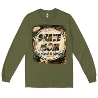 Army Green Brave mom from son up to son down Mother's Day Long Sleeve Tee - FaDigitalArtStudio