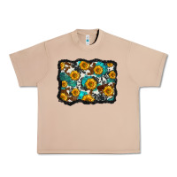 Burro cowhide  turquoise sunflowers pattern olivia Urban Heavy Tee - OliviaCreatesArt
