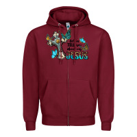 Burgundy let me tell you about my jesus Zipper Hoodie - BarkalooDesign