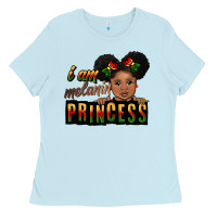 Baby Blue i am melanin princess black peekaboo Ladies Tee - CowGirlArtShop