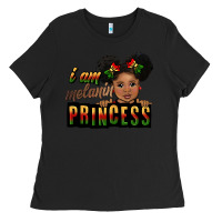 Black i am melanin princess black peekaboo Ladies Tee - CowGirlArtShop