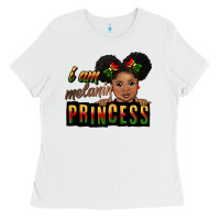 I Am Melanin Princess Black Peekaboo Ladies Tee | Teevron