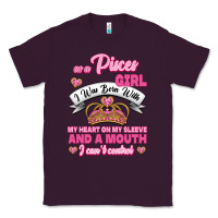 Plum As A Pisces Girl I Was Born With My Heart On My Sleeve And A Mouth Classic Tee - Jasminsmagicworld