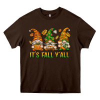 Chocolate Brown It's Fall Y'all Heavy Core Tee - texasbilliewilder