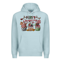 Blue Mist Merry Christmas Premium Hoodie - CowhideDigitalArt