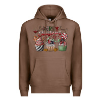 Chestnut Merry Christmas Premium Hoodie - CowhideDigitalArt