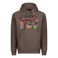 Coffee Merry Christmas Premium Hoodie - CowhideDigitalArt