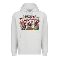 Dove Grey Merry Christmas Premium Hoodie - CowhideDigitalArt