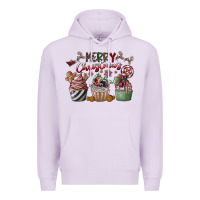 Lilac Merry Christmas Premium Hoodie - CowhideDigitalArt