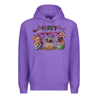 Purple Merry Christmas Premium Hoodie - CowhideDigitalArt